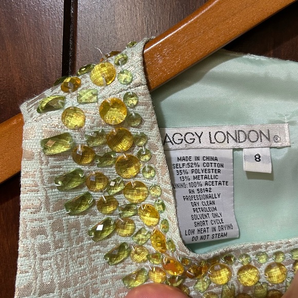 Mint & Light Gold Shift Dress - Picture 5 of 5